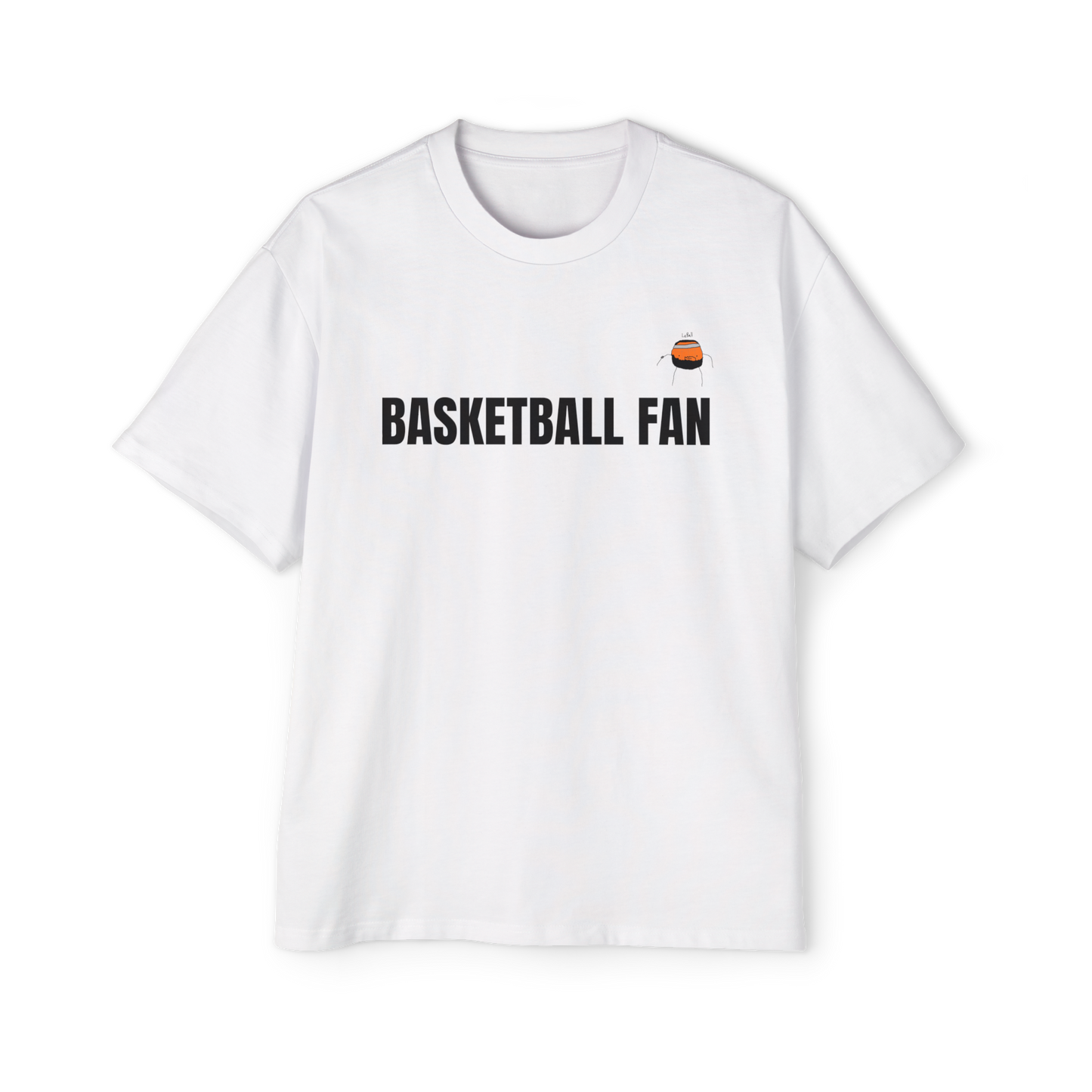 hoopgod44 "Basketball Fan" Oversized Heavy Tee