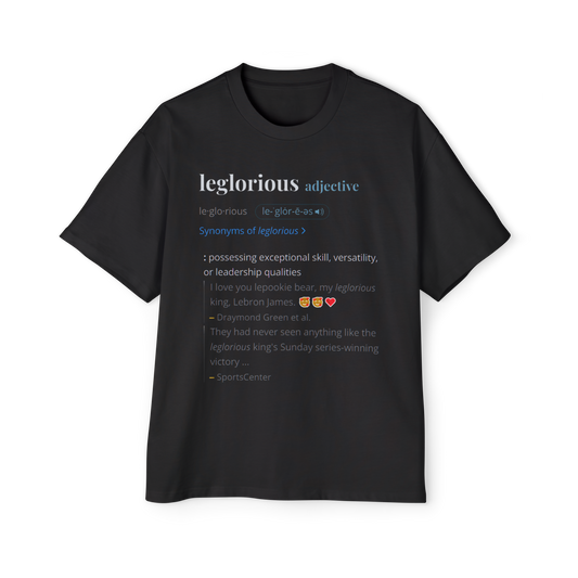 LeBron James 'leglorious' Black Oversized Heavy Tee