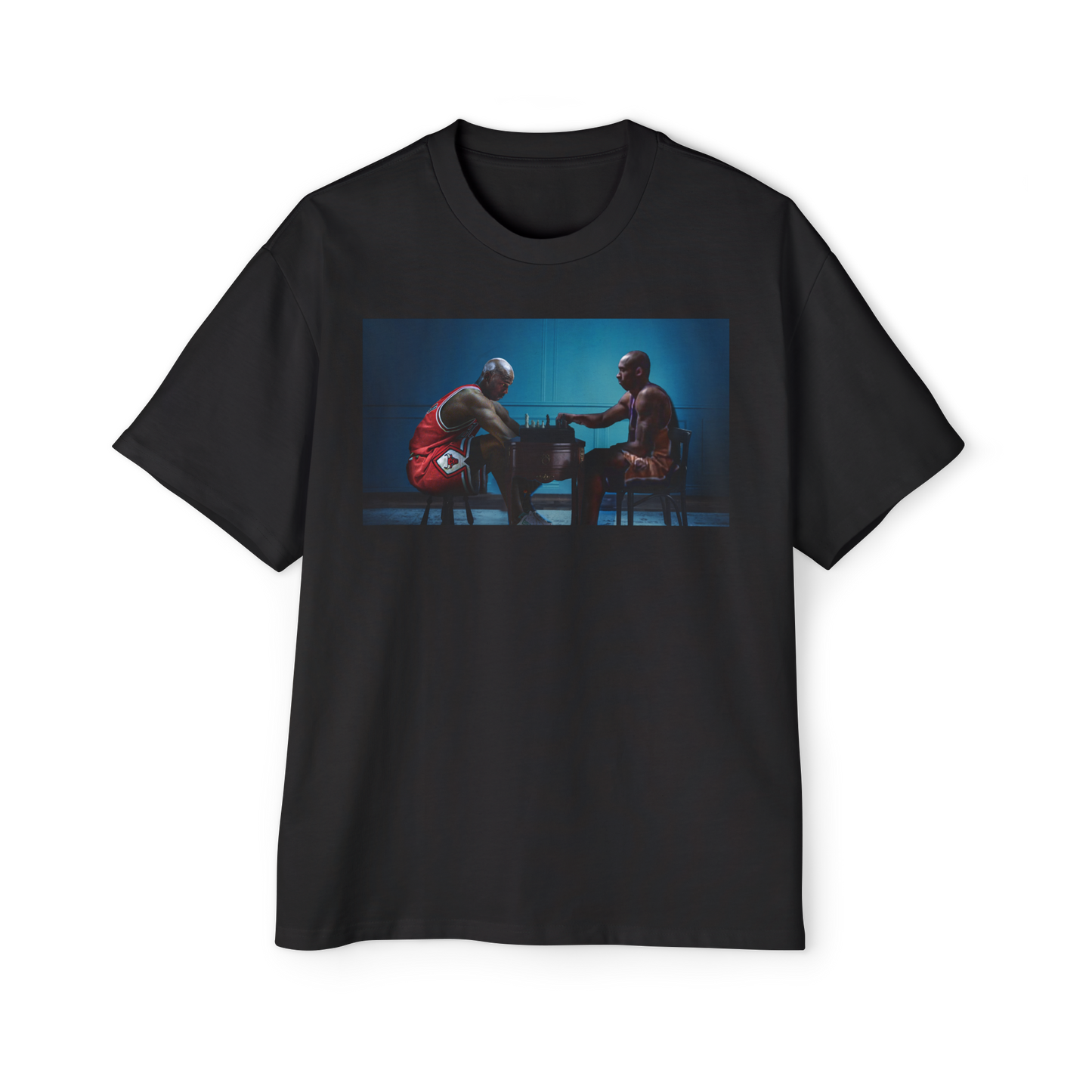 Vintage Michael Jordan and Kobe Bryant Chess Oversized Heavy Tee