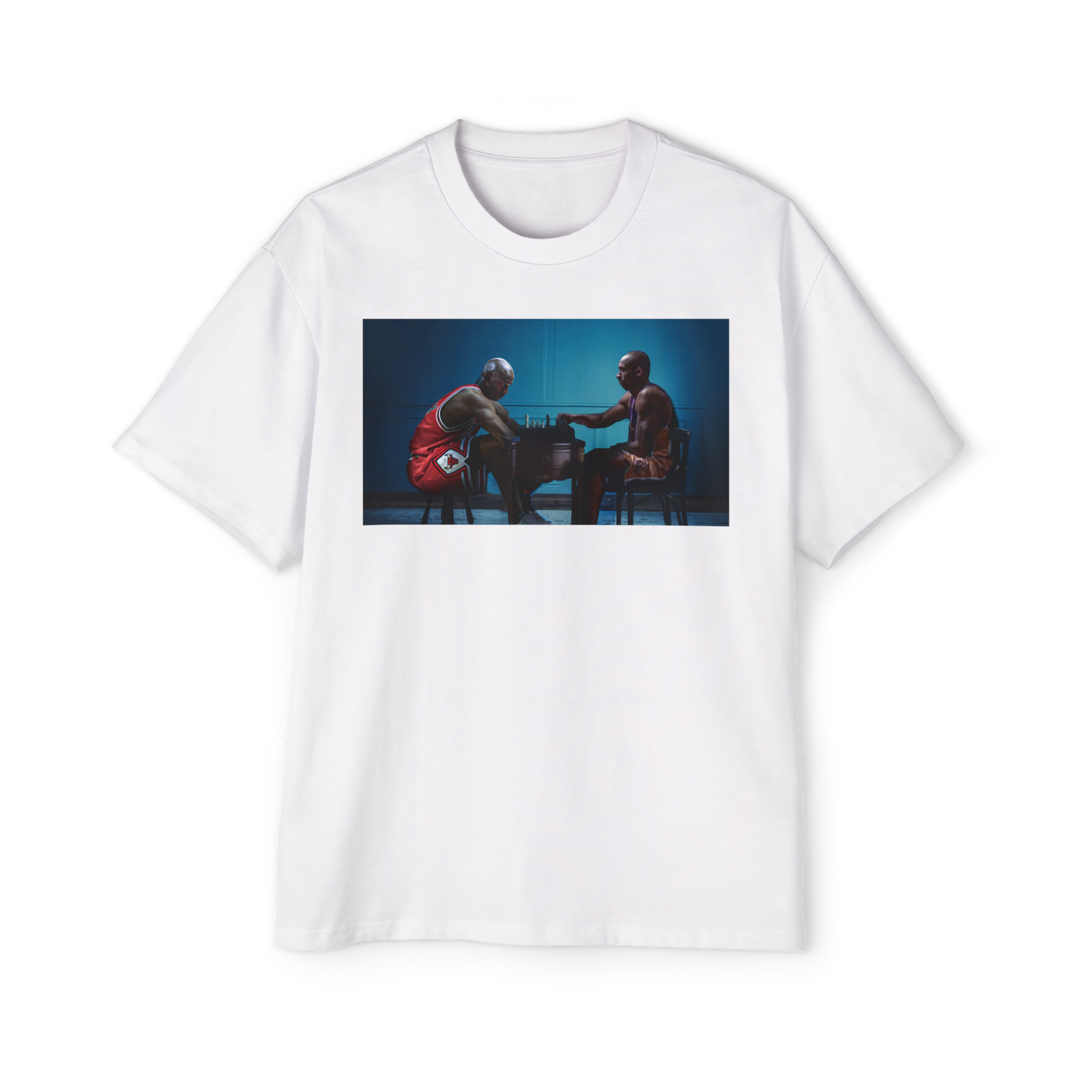 Vintage Michael Jordan and Kobe Bryant Chess Oversized Heavy Tee