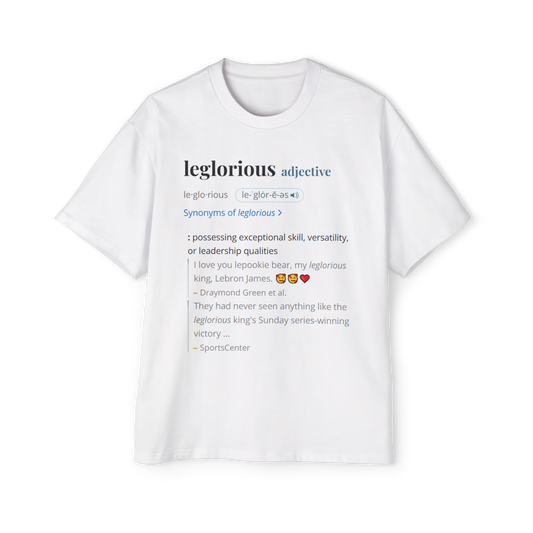 LeBron James 'leglorious' White Oversized Heavy Tee